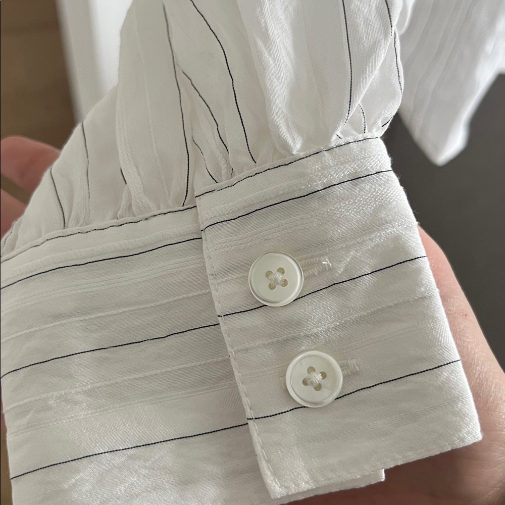 NWT Madewell Ruffle Button-Up Top (XS) - Picture 9 of 11